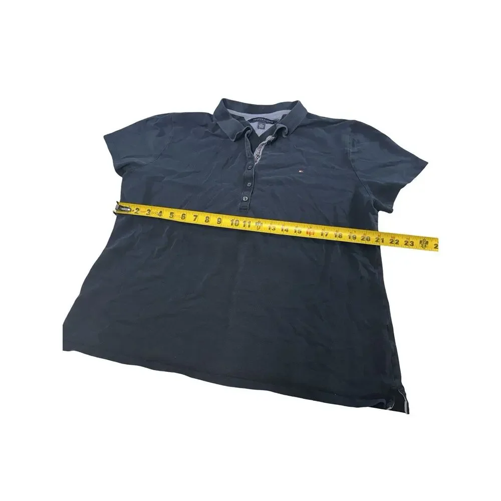 Tommy Hilfiger Youth XXL Navy Polo Shirt Short Sleeve Logo Cotton Uniform